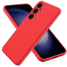 Per Samsung Galaxy S24+ 5G Custodia per cellulare in silicone liquido colorato (rosso)