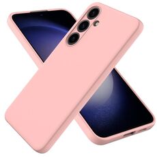 Per Samsung Galaxy S24+ 5G Custodia per telefono in silicone liquido colorato (rosa)