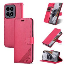 Per Xiaomi 14 AZNS Custodia per cellulare in pelle con texture in pelle di pecora (rossa)