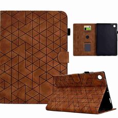 Custodia tablet in pelle TPU Smart per Samsung Galaxy Tab A9 Rhombus (marrone)