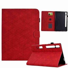 Custodia per tablet in pelle TPU Smart Rhombus per Samsung Galaxy Tab S9 (rossa)