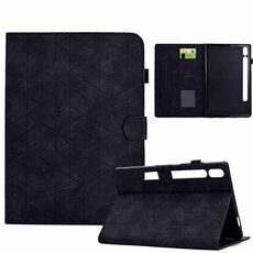 Custodia per tablet in pelle TPU Smart Rhombus per Samsung Galaxy Tab S9 (nera)
