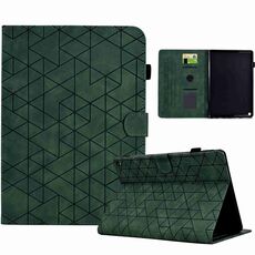 Custodia per tablet in pelle Smart TPU Rhombus per Amazon Fire HD 10 2021 (verde)