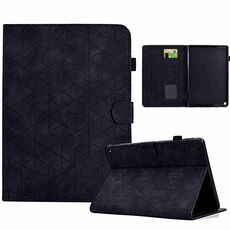 Custodia per tablet in pelle Smart TPU Rhombus per Amazon Fire HD 10 2021 (nero)