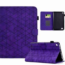 Custodia per tablet in pelle Smart TPU Rhombus per Amazon Fire 7 (viola)