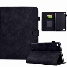 Custodia per tablet in pelle Smart TPU Rhombus per Amazon Fire 7 (nera)
