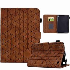 Custodia per tablet in pelle Smart TPU Rhombus per Amazon Fire 7 2022 (marrone)