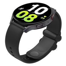 Cinturino per orologio in silicone con fibbia inversa universale tinta unita da 18 mm (nero)
