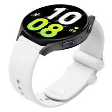 Cinturino per orologio in silicone con fibbia inversa universale tinta unita da 18 mm (bianco)