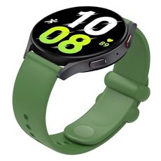 Cinturino per orologio in silicone con fibbia inversa universale tinta unita da 18 mm (verde)