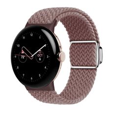 Per Google Pixel Watch/Watch 2 cinturino con fibbia magnetica con anello in nylon (viola fumo)