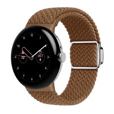 Per Google Pixel Watch/Watch 2 cinturino con fibbia magnetica in nylon (marrone)