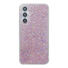 Custodia per telefono in TPU epossidico con paillettes glitterate per Samsung Galaxy S23 FE 5G (rosa)