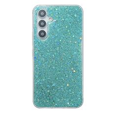 Custodia per telefono in TPU epossidico con paillettes glitterate per Samsung Galaxy S23 FE 5G (verde)