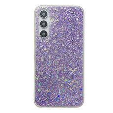 Custodia per telefono in TPU epossidico con paillettes glitterate per Samsung Galaxy S23 FE 5G (viola)