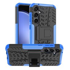 Per Samsung Galaxy S23 FE 5G Texture pneumatici TPU + custodia per PC con supporto (blu)