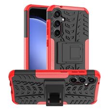 Per Samsung Galaxy S23 FE 5G Tire Texture TPU + Custodia per PC con supporto (Rosso)