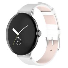 Per cinturino in pelle Google Pixel Watch 2/Pixel Watch (bianco)