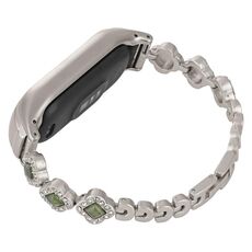 Per cinturino per orologio in metallo con diamanti e quadrifoglio Xiaomi Mi Band 6/5 (colore Starlight)