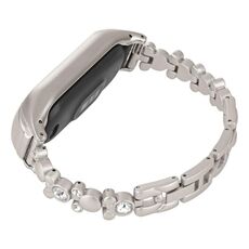 Per Xiaomi Mi Band 6/5 cinturino per orologio in metallo con diamanti con orsetto carino (colore Starlight)