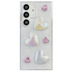 Per Samsung Galaxy S23 FE 5G Love Custodia protettiva in TPU epossidico (rosa)