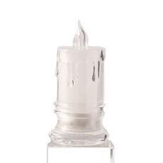 4.7x9.5cm con base LED trasparente incandescente candela elettronica simulazione luci di candela