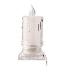 4,7x11 cm con base LED trasparente incandescente a candela con simulazione candela elettronica