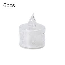 Candela elettronica di simulazione di luci di candela incandescenti trasparenti da 3,6x5 cm senza base LED