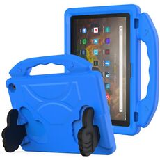 Custodia per tablet antiurto EVA con staffa per pollice per Amazon Kindle Fire HD10 2021 (blu)