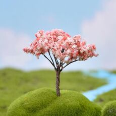 Micro ornamenti paesaggistici alberi di Natale simulati accessori succulenti materiali, stile: fiori di ciliegio