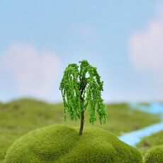 Micro ornamenti paesaggistici alberi di Natale simulati accessori succulenti materiali, stile: piccolo salice