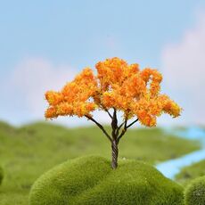 Micro ornamenti paesaggistici alberi di Natale simulati accessori succulenti materiali, stile: albero dorato