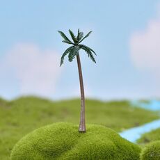Micro ornamenti paesaggistici alberi di Natale simulati accessori succulenti materiali, stile: 1 albero di cocco tascabile