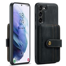 Per Samsung Galaxy S24 5G JEEHOOD Custodia magnetica antifurto con blocco RFID (nera)