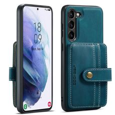 Per Samsung Galaxy S24 5G JEEHOOD Custodia magnetica antifurto con blocco RFID (blu)