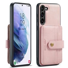 Per Samsung Galaxy S24+ 5G JEEHOOD Custodia magnetica antifurto con blocco RFID (rosa)