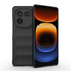 Per vivo iQOO 12 Pro 5G Magic Shield TPU + custodia per telefono in flanella (nera)