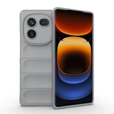 Per vivo iQOO 12 Pro 5G Magic Shield TPU + custodia per telefono in flanella (grigio)
