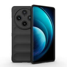 Per vivo X100 Pro 5G Magic Shield TPU + custodia per telefono in flanella (nera)