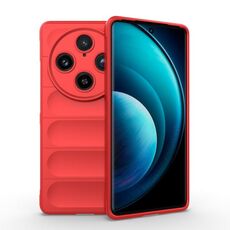 Per vivo X100 Pro 5G Magic Shield TPU + custodia per telefono in flanella (rossa)