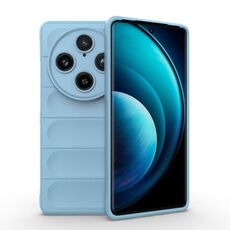 Per vivo X100 Pro 5G Magic Shield TPU + custodia per telefono in flanella (azzurro)