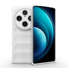 Per vivo X100 Pro 5G Magic Shield TPU + custodia per telefono in flanella (bianca)