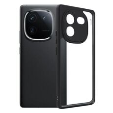 Per vivo iQOO 12 Pro TPU satinato + custodia per telefono PC trasparente (nera)