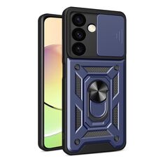 Per Samsung Galaxy S24+ 5G Cover per fotocamera scorrevole Design TPU + Custodia per PC (Blu)