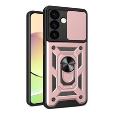 Per Samsung Galaxy S24+ 5G Cover per fotocamera scorrevole Design TPU + Custodia per PC (Oro rosa)