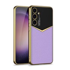 Per Samsung Galaxy S24+ 5G GKK placcatura morbida TPU + custodia in pelle a copertura totale senza penna (viola)