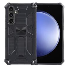 Per Samsung Galaxy S23 FE 5G Armor antiurto TPU + custodia magnetica per PC con supporto (nero)
