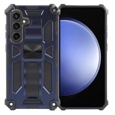 Per Samsung Galaxy S24 5G Armor antiurto TPU + custodia magnetica per PC con supporto (blu)