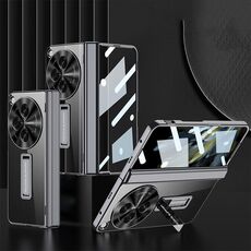 Per OPPO Find N3 / OnePlus Open GKK Custodia per telefono antiurto con cerniera magnetica integrata (nero)