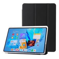Custodia per tablet in pelle tripla acrilica trasparente per Huawei MatePad 11.5 / Air 11.5 (nera)